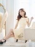 画像2: 訳あり商品☆汚れあり☆XS-Lサイズあり 【GINZA COUTURE/銀座クチュール】シンプル/ ワンカラー/ ノースリーブ/ タイト/ 膝丈/ ミディアムドレス/ キャバドレス[OF2] (2)