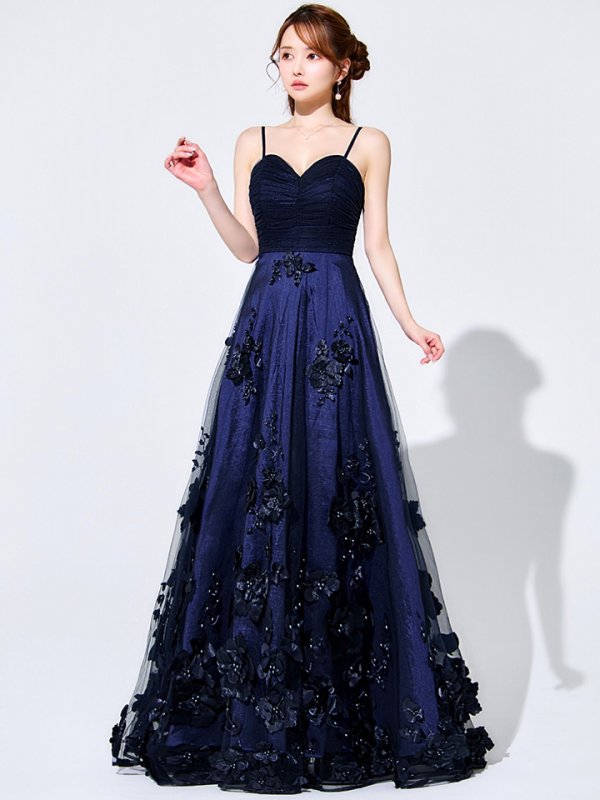 ネイビー モデル:ゆめ 身長:160cm 着用サイズ:8号(Sサイズ)