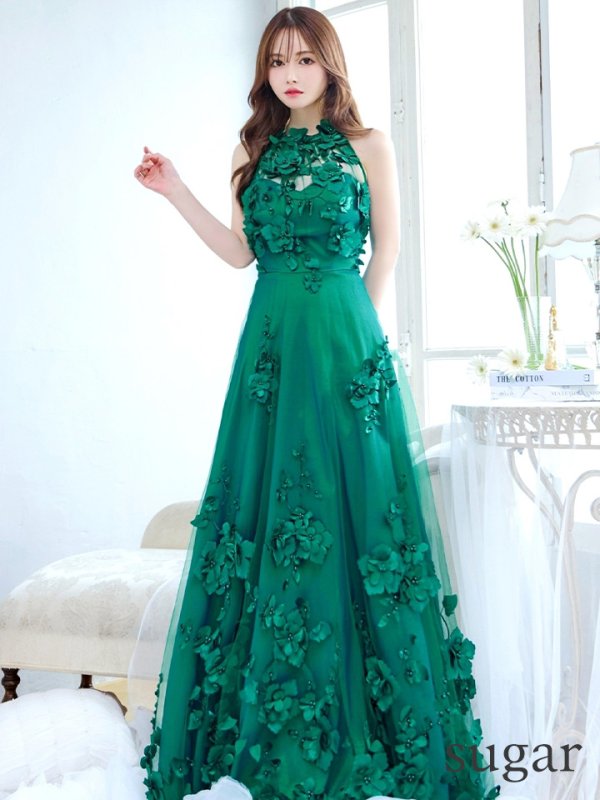 ダークエメラルド モデル:ゆめ 身長:160cm 着用サイズ:8号(Sサイズ)