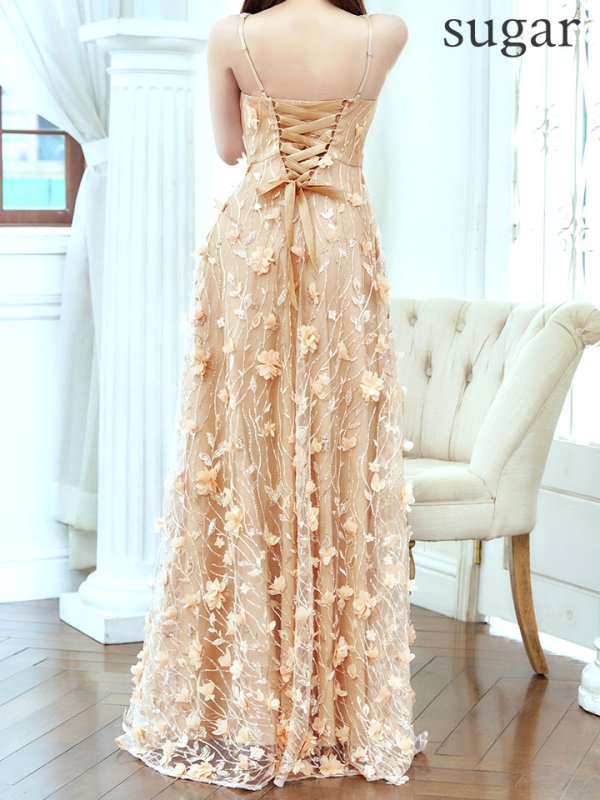 画像27: XLサイズあり【CLEO CLOE/ クレオ クロエ】 オケージョンドレス/ パーティードレス/ ステージドレス/ イベントドレス/ 立体フラワー/ ノースリーブ/ Aライン/ フレア/ ロングドレス long[OF05]