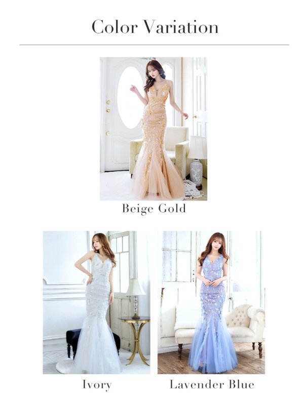 画像28: XLサイズあり【CLEO CLOE/ クレオ クロエ】 オケージョンドレス/ パーティードレス/ ステージドレス/ イベントドレス/ 立体フラワー/ ノースリーブ/ チュール/ マーメイド/ ロングドレス long[OF05]