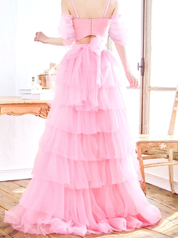 スイートピンク モデル:ゆめ 身長:160cm 着用サイズ:8号(Sサイズ)