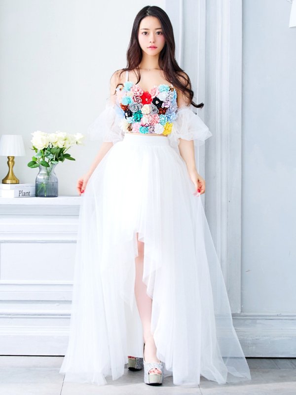 アイボリー モデル:るな 身長:159cm 着用サイズ:8号(Sサイズ)