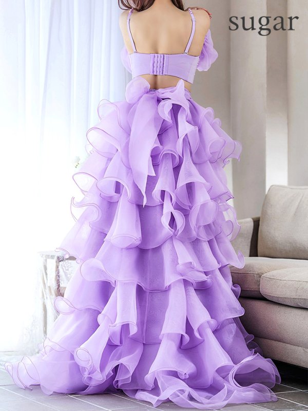 ラベンダー　モデル：真優川咲　身長：158cm　着用サイズ：8号(Sサイズ)