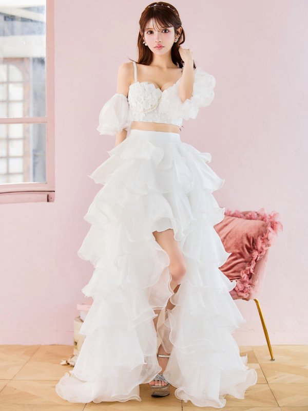 アイボリー　モデル：まりん　身長：164cm　着用サイズ：8号(Sサイズ)