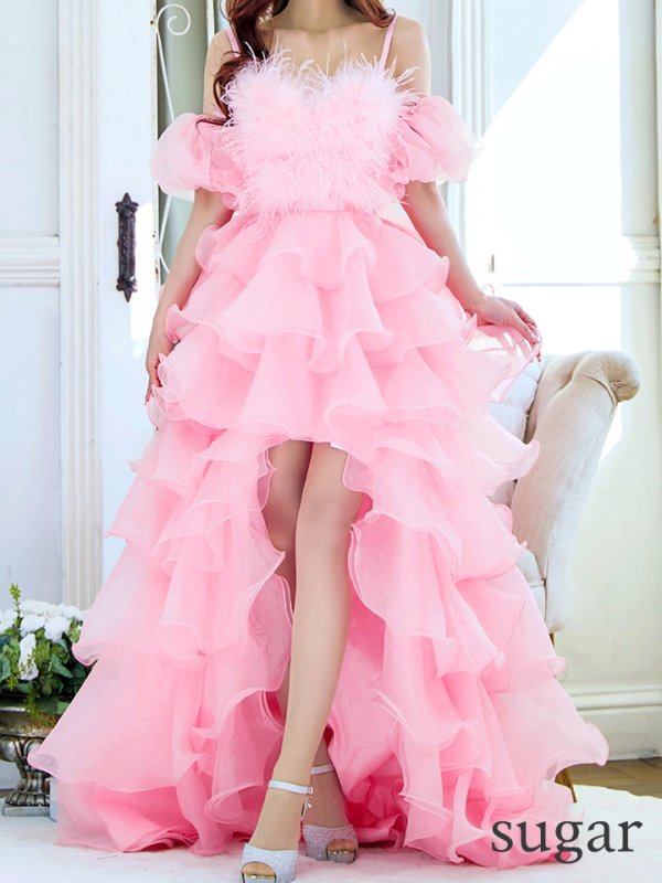 スイートピンク モデル:真優川咲 身長:158cm 着用サイズ:8号(Sサイズ)