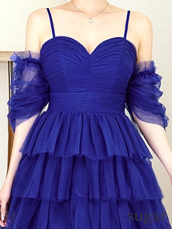 ダークブルー モデル：ゆめ　身長：160cm　着用サイズ：8号(Sサイズ)