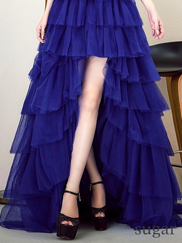 ダークブルー モデル：ゆめ　身長：160cm　着用サイズ：8号(Sサイズ)