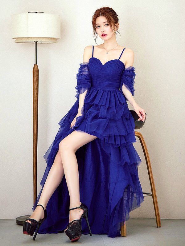 ダークブルー モデル：ゆめ　身長：160cm　着用サイズ：8号(Sサイズ)