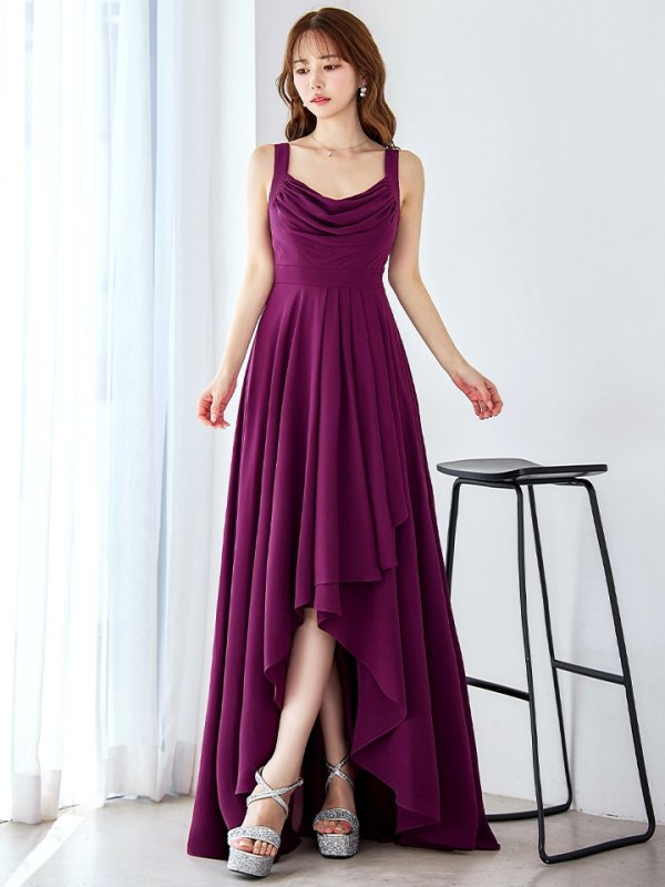 バーガンディー モデル：ゆめ　身長：160cm　着用サイズ：8号(Sサイズ)