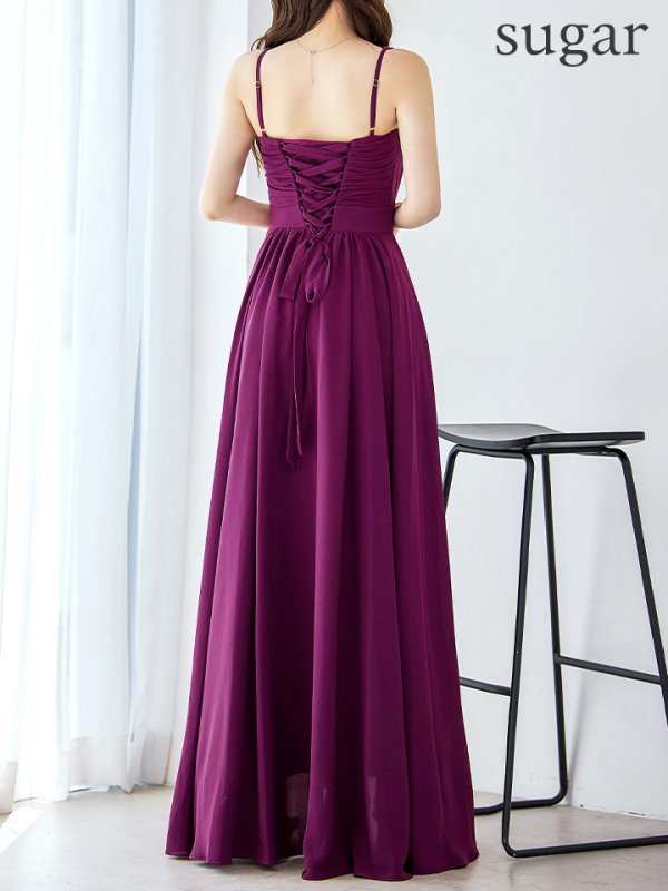 バーガンディー モデル：ゆめ　身長：160cm　着用サイズ：8号(Sサイズ)