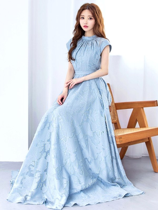 パウダーブルー モデル：ゆめ　身長：160cm　着用サイズ：8号(Sサイズ)