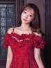 ダークレッド モデル：真優川咲　身長：158cm　着用サイズ：8号(Sサイズ)