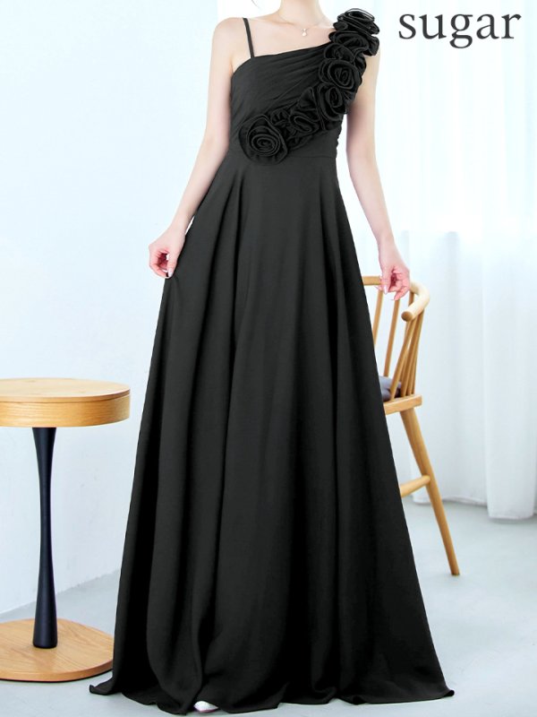 ブラック モデル：ゆめ　身長：160cm　着用サイズ：8号(Sサイズ)