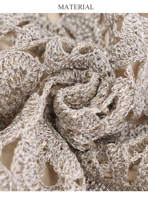 画像17: 門りょうちゃん着用【XS-XLサイズあり】【ERUKEI エルケイ】ラメ/ケミカルレース/ ボートネック/ ノースリーブ/ ミディアム丈/ ワンピース/ ミニドレス/ キャバドレス[OF2]