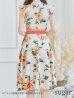 画像7: XS-Lサイズあり 【GINZA COUTURE/銀座クチュール】フラワープリント/ フリル袖/ フレア/ ミディアム丈/ ひざ丈/ ワンピース/ キャバドレス[OF2]