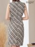 画像19: 【GINZA COUTURE/銀座クチュール】 チェックツイード/ ノースリーブ/ タイト/ ワンピース/ キャバドレス[OF2]