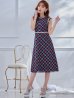 画像20: XSサイズあり 【GINZA COUTURE/銀座クチュール】 ツイード/ ノースリーブ/ Aライン/ ワンピース/ ひざ丈/ ミディアムドレス/ キャバドレス[OF2]