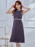 画像24: XSサイズあり 【GINZA COUTURE/銀座クチュール】 ツイード/ ノースリーブ/ Aライン/ ワンピース/ ひざ丈/ ミディアムドレス/ キャバドレス[OF2]