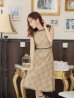 画像3: XSサイズあり 【GINZA COUTURE/銀座クチュール】 ツイード/ ノースリーブ/ Aライン/ ワンピース/ ひざ丈/ ミディアムドレス/ キャバドレス[OF2]
