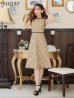 画像7: XSサイズあり 【GINZA COUTURE/銀座クチュール】 ツイード/ ノースリーブ/ Aライン/ ワンピース/ ひざ丈/ ミディアムドレス/ キャバドレス[OF2]