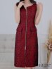画像28: XS-Lサイズあり 【GINZA COUTURE/銀座クチュール】フロントジップ/ レオパード柄/ ポケット付き/ ジャガード/ タイト/ ひざ丈/ ワンピース/ ミディアムドレス/ キャバドレス[OF2]