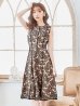 画像11: XS-Lサイズあり 【GINZA COUTURE/銀座クチュール】総レース/ パイピング/ ラインデザイン/ Aライン/ ひざ丈/ ノースリーブ/ ワンピース/ ミディアムドレス/ キャバドレス[OF2]