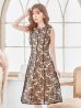 画像12: XS-Lサイズあり 【GINZA COUTURE/銀座クチュール】総レース/ パイピング/ ラインデザイン/ Aライン/ ひざ丈/ ノースリーブ/ ワンピース/ ミディアムドレス/ キャバドレス[OF2]