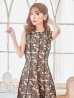 画像13: XS-Lサイズあり 【GINZA COUTURE/銀座クチュール】総レース/ パイピング/ ラインデザイン/ Aライン/ ひざ丈/ ノースリーブ/ ワンピース/ ミディアムドレス/ キャバドレス[OF2]