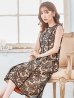 画像14: XS-Lサイズあり 【GINZA COUTURE/銀座クチュール】総レース/ パイピング/ ラインデザイン/ Aライン/ ひざ丈/ ノースリーブ/ ワンピース/ ミディアムドレス/ キャバドレス[OF2]