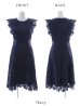 画像39: XS-Lサイズあり 【GINZA COUTURE/銀座クチュール】レース/ ワンカラー/ ノースリーブ/ Aライン/ フレア/ 膝丈/ ミディアムドレス/ キャバドレス[OF2]