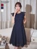画像12: XS-Lサイズあり 【GINZA COUTURE/銀座クチュール】レース/ ワンカラー/ ノースリーブ/ Aライン/ フレア/ 膝丈/ ミディアムドレス/ キャバドレス[OF2]