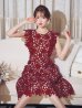 画像23: XS-Lサイズあり 【GINZA COUTURE/銀座クチュール】レース/ ワンカラー/ ノースリーブ/ Aライン/ フレア/ 膝丈/ ミディアムドレス/ キャバドレス[OF2]