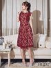 画像29: XS-Lサイズあり 【GINZA COUTURE/銀座クチュール】レース/ ワンカラー/ ノースリーブ/ Aライン/ フレア/ 膝丈/ ミディアムドレス/ キャバドレス[OF2]