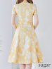 画像11: XS-Lサイズあり 【GINZA COUTURE/銀座クチュール】フラワージャガード/ 半袖/ 袖あり/ フレア/ ミモレ丈/ ワンピース/ ミディアムドレス/ キャバドレス[OF2]