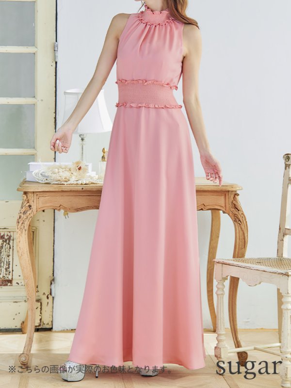 ピンク モデル:杉山佳那恵 身長:158cm 着用サイズ:5号(XSサイズ)