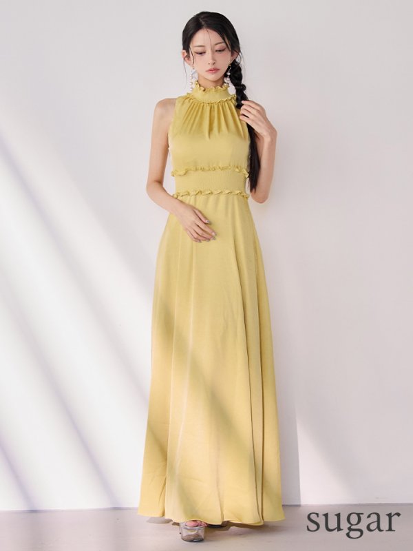 イエロー モデル:まおちゃる 身長:158cm 着用サイズ:7号(Sサイズ)