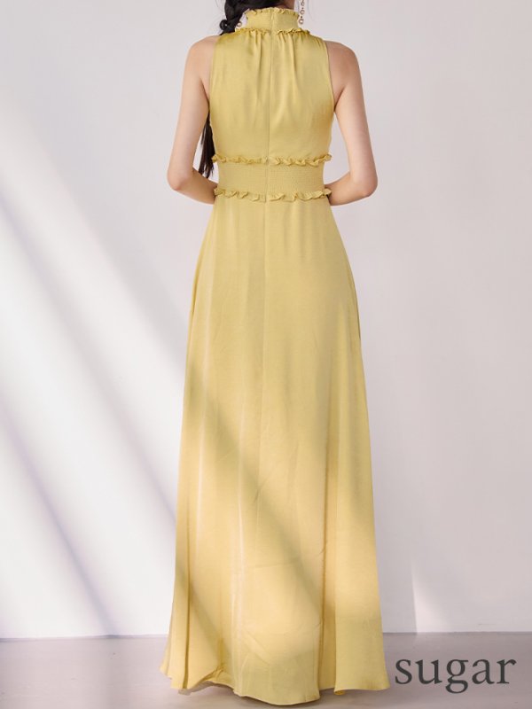 イエロー モデル:まおちゃる 身長:158cm 着用サイズ:7号(Sサイズ)