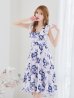 画像5: XS-Lサイズあり 【GINZA COUTURE/銀座クチュール】フラワープリント/ ショルダーリボン/ ノースリーブ/ ひざ丈/ フレア/ Aライン/ ワンピース/ ミディアムドレス/ キャバドレス[OF2]