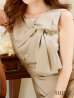 画像28: 【XS-Lサイズあり】 【GINZA COUTURE/銀座クチュール】シンプル/ ワンカラー/ ノースリーブ/ ショルダーリボン/ タイト/ 膝丈/ ミディアムドレス/ キャバドレス[OF2]