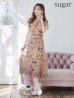 画像7: XS-Lサイズあり 【GINZA COUTURE/銀座クチュール】フラワー刺繍/ 半袖/ 袖あり/ ボートネック/ ミディアム丈/ 膝丈/ Aライン/ フレア/ ワンピース/ ミディアムドレス/ キャバドレス[OF2]