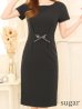画像20: XS-Lサイズあり 【GINZA COUTURE/銀座クチュール】ワンカラー/ 半袖/ ウエストリボン/ シンプル/ ミディアム丈/ 膝丈/ ワンピース/ ミニドレス/ キャバドレス[OF2]