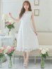 画像7: XS-Lサイズあり 【GINZA COUTURE/銀座クチュール】フラワーレース/ ワンカラー/ ノースリーブ/ ボートネック/ ウエストリボン/ ミディアム丈/ 膝丈/ Aライン/ フレア/ ワンピース/ ミディアムドレス/ キャバドレス[OF2]