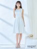 画像7: XS-Lサイズあり 【GINZA COUTURE/銀座クチュール】ワンカラー/ タック/ ノースリーブ/ プリーツ/ フレア/ ミディアム丈/ ワンピース/ ミディアムドレス/ キャバドレス[OF2]