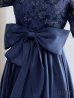 画像11: XS-Lサイズあり 【GINZA COUTURE/銀座クチュール】ワンカラー/ レース/ ウエストリボン/ 半袖/ 袖あり/ Aライン/ ミディアム丈/ ワンピース/ キャバドレス[OF2]