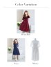 画像17: XS-Lサイズあり 【GINZA COUTURE/銀座クチュール】ワンカラー/ レース/ ウエストリボン/ 半袖/ 袖あり/ Aライン/ ミディアム丈/ ワンピース/ キャバドレス[OF2]