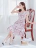 画像6: XS-Lサイズあり 【GINZA COUTURE/銀座クチュール】フラワープリント/ ノースリーブ/ ハイウエスト/ Aライン/ ミディアム丈/ 膝丈/ フレア/ ワンピース / キャバドレス[OF2]