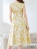 画像9: 【XSサイズあり】 【GINZA COUTURE/銀座クチュール】ワンピース/ フラワープリント/ ノースリーブ/ Aライン/ フレア/ ミモレ丈/ ミディアムドレス/ キャバドレス[OF2]