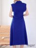 画像23: XS-Lサイズあり 【GINZA COUTURE/銀座クチュール】ネックリボン/ ノースリーブ/ ミモレ丈/ フレア/ Aライン/ ワンピース/ ミディアムドレス/ キャバドレス[OF2] (23)
