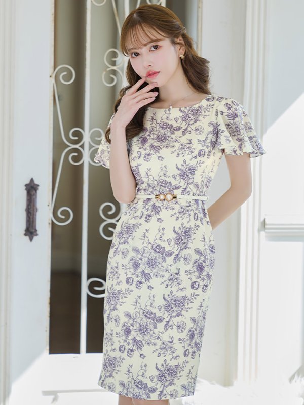 ベージュxグレー モデル:ゆめ 身長:160cm 着用サイズ:5号(XSサイズ)